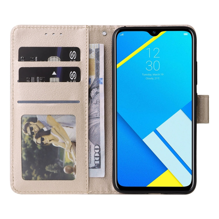 For Realme C2 Multifunctional Horizontal Flip Leather Case with Three Card Slot