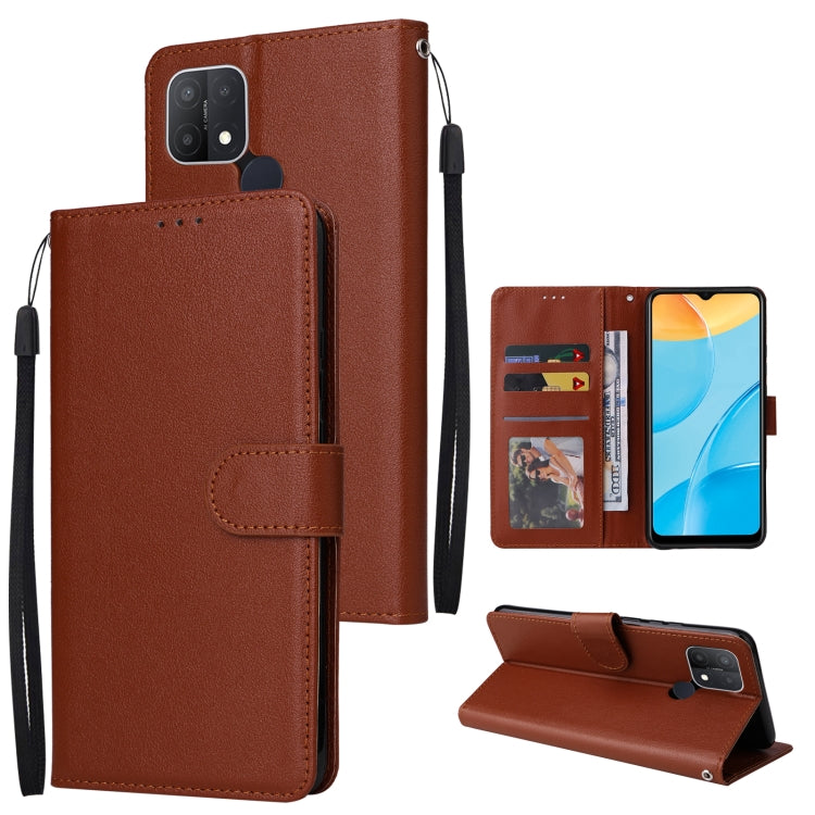 For OPPO A15 / A15s / A35 Multifunctional Horizontal Flip Leather Case with Three Card Slot