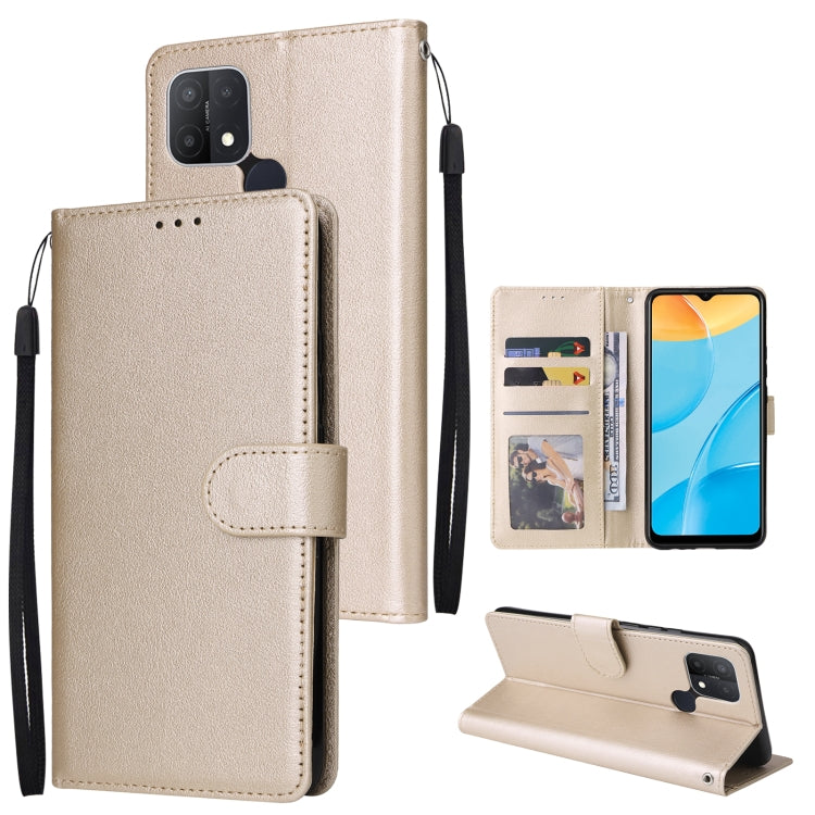 For OPPO A15 / A15s / A35 Multifunctional Horizontal Flip Leather Case with Three Card Slot