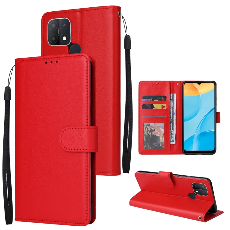 For OPPO A15 / A15s / A35 Multifunctional Horizontal Flip Leather Case with Three Card Slot