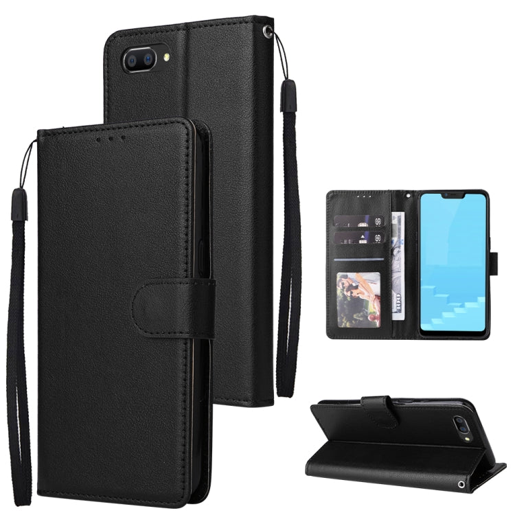 For OPPO A5 / A3s / A12e / C1 Multifunctional Horizontal Flip Leather Case with Three Card Slot