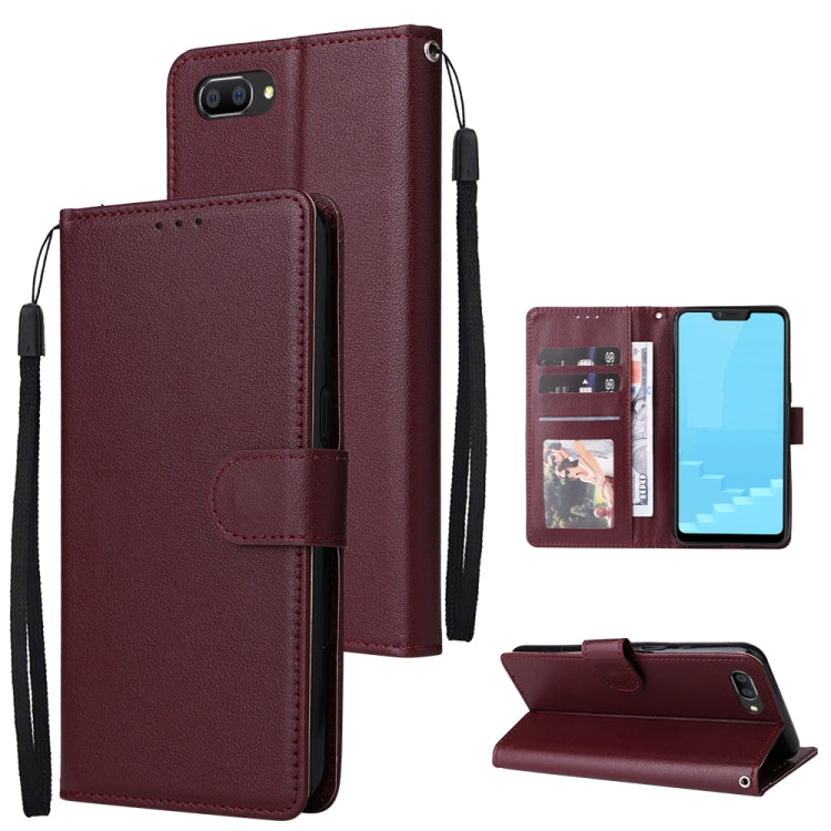 For OPPO A5 / A3s / A12e / C1 Multifunctional Horizontal Flip Leather Case with Three Card Slot