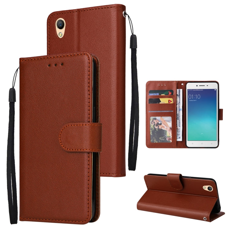 For OPPO A37 Multifunctional Horizontal Flip Leather Case with Three Card Slot