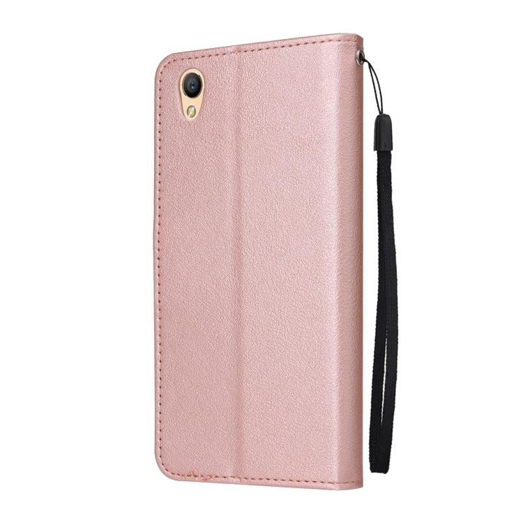 For OPPO A37 Multifunctional Horizontal Flip Leather Case with Three Card Slot