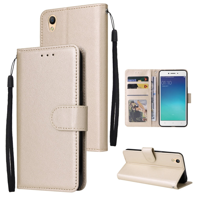 For OPPO A37 Multifunctional Horizontal Flip Leather Case with Three Card Slot