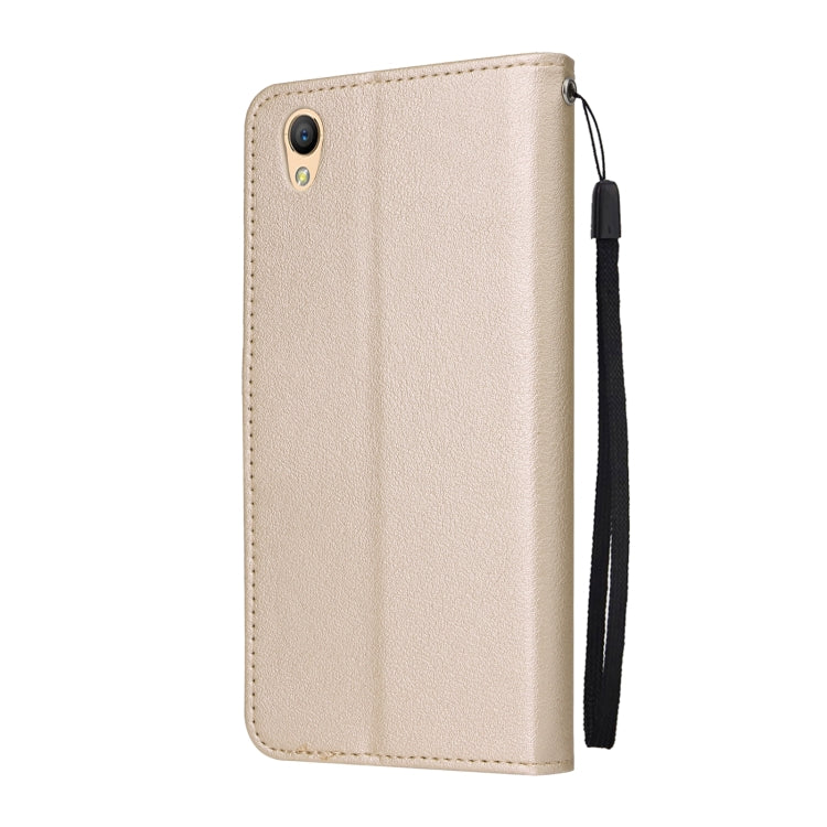 For OPPO A37 Multifunctional Horizontal Flip Leather Case with Three Card Slot