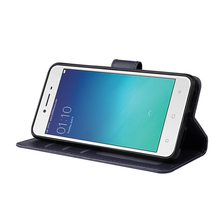 For OPPO A37 Multifunctional Horizontal Flip Leather Case with Three Card Slot
