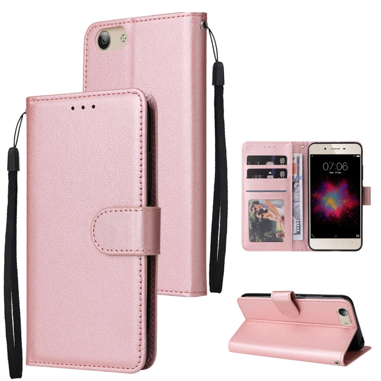 For vivo Y53 Multifunctional Horizontal Flip Leather Case with Three Card Slot