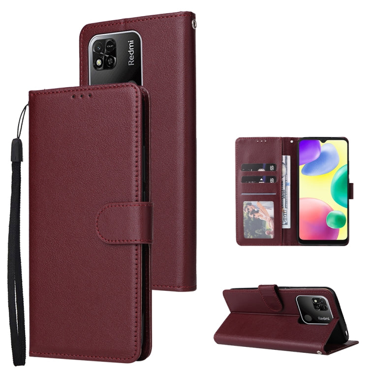 For Xiaomi Redmi 10C Multifunctional Horizontal Flip Leather Case with Three Card Slot