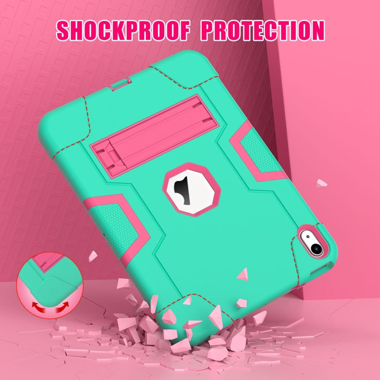 For iPad 10th Gen 10.9 2022 Contrast Color Silicone + PC Tablet Case with Holder