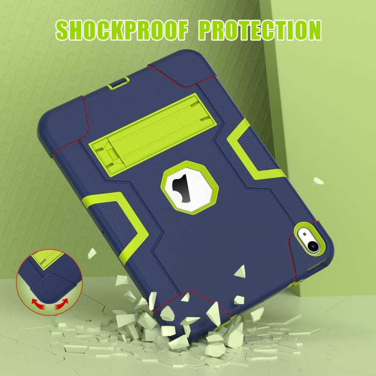 For iPad 10th Gen 10.9 2022 Contrast Color Silicone + PC Tablet Case with Holder