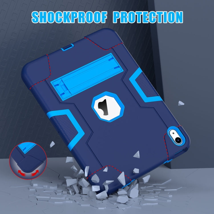 For iPad 10th Gen 10.9 2022 Contrast Color Silicone + PC Tablet Case with Holder