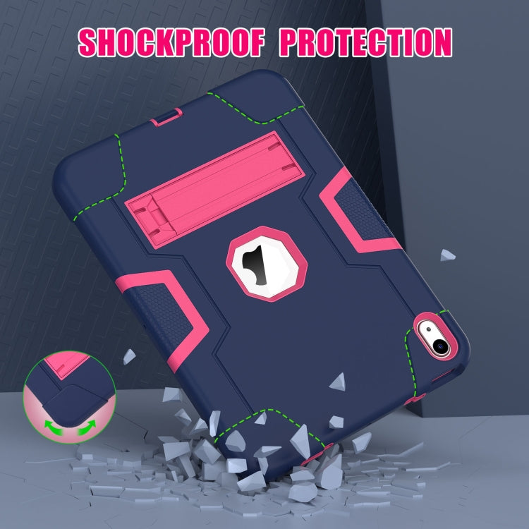 For iPad 10th Gen 10.9 2022 Contrast Color Silicone + PC Tablet Case with Holder