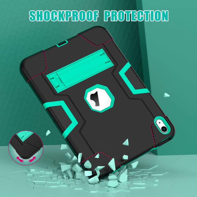 For iPad 10th Gen 10.9 2022 Contrast Color Silicone + PC Tablet Case with Holder