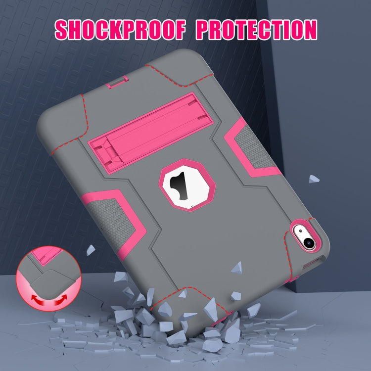 For iPad 10th Gen 10.9 2022 Contrast Color Silicone + PC Tablet Case with Holder