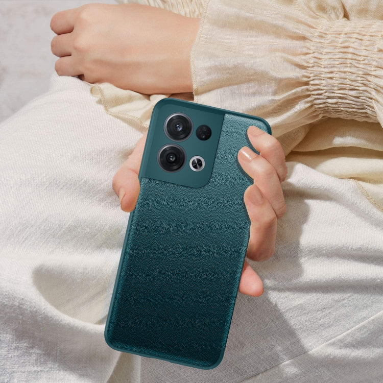 For OPPO Reno8 Pro Magnetic Side Window View Flip Leather Phone Case