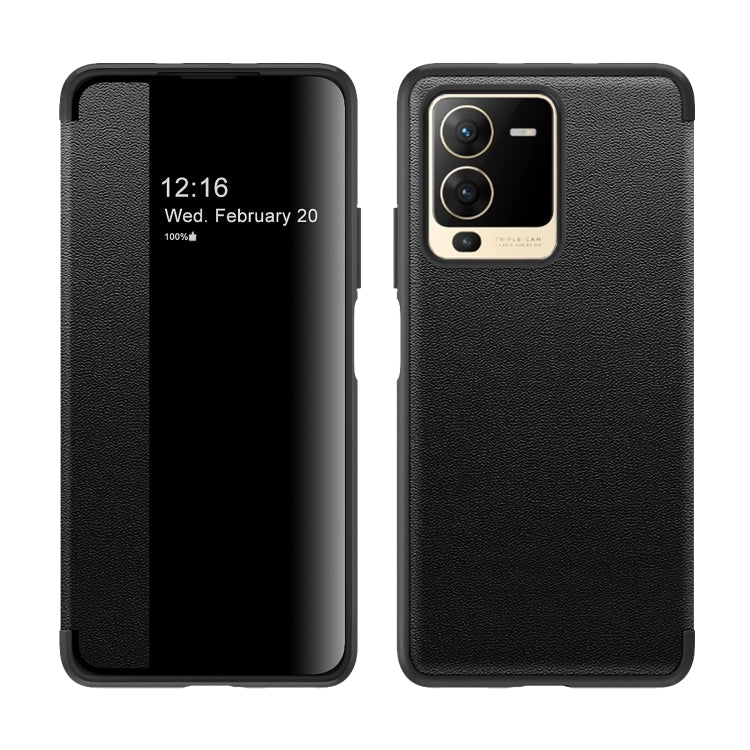 For vivo S15 Magnetic Side Window View Flip Leather Phone Case