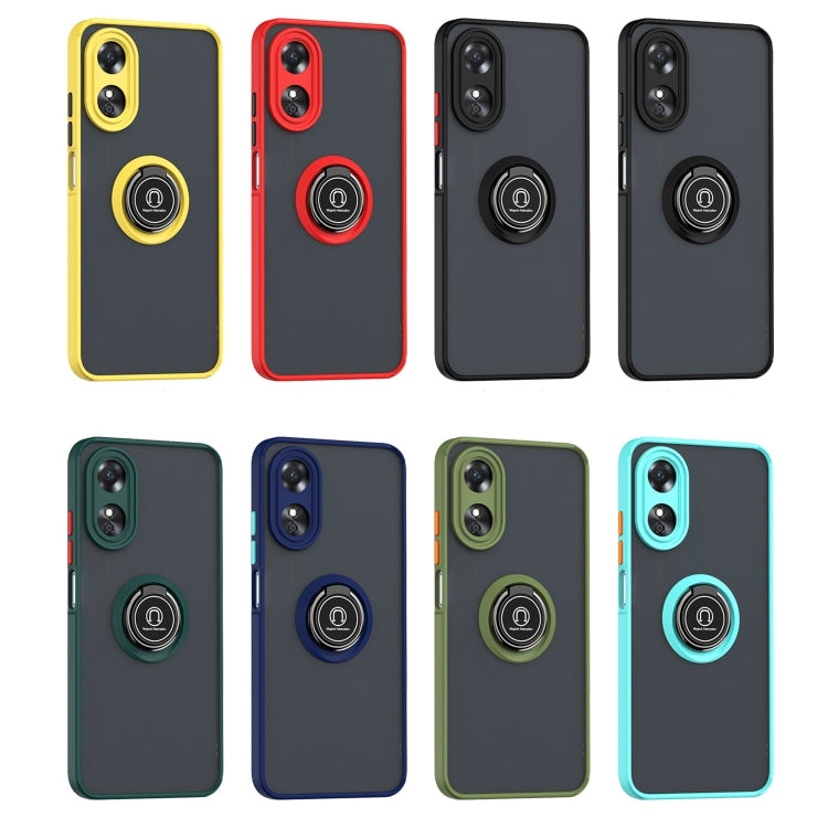 For OPPO A17 4G Q Shadow 1 Series TPU + PC Phone Case with Ring
