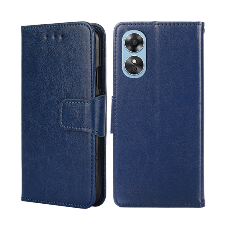 For OPPO A17 Crystal Texture Leather Phone Case