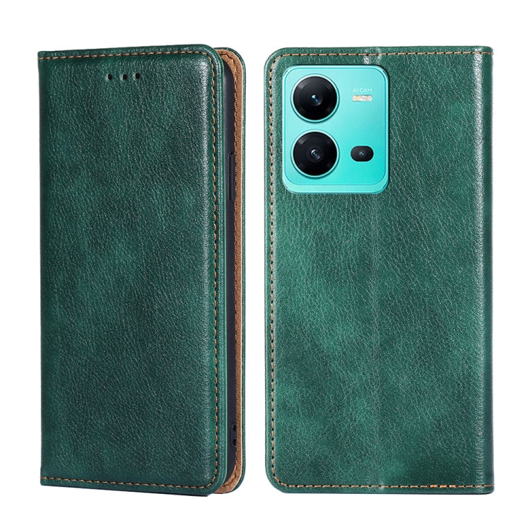 For vivo V25 5G/V25e 5G/X80 Lite Gloss Oil Solid Color Magnetic Leather Phone Case