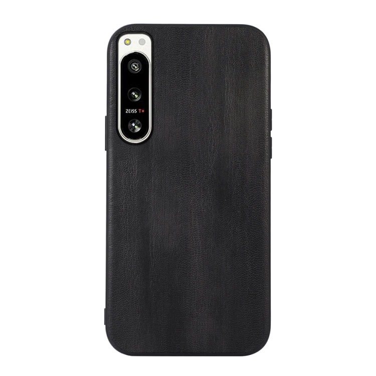 For Sony Xperia 5 IV Yellow Cow Texture PU Phone Case