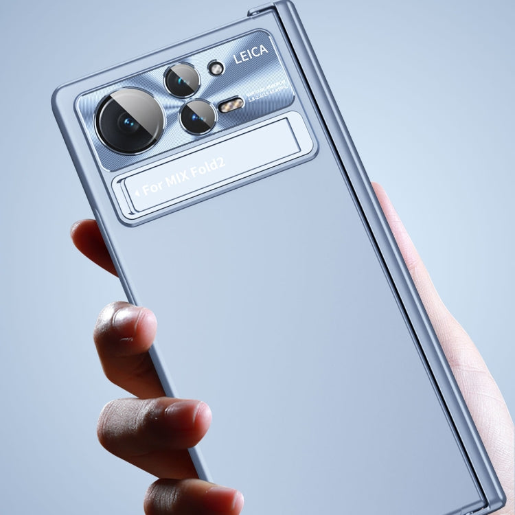 For Xiaomi Mix Fold 2 Electroplating Hinged Folding Phone Case with S Pen Fold Edtion