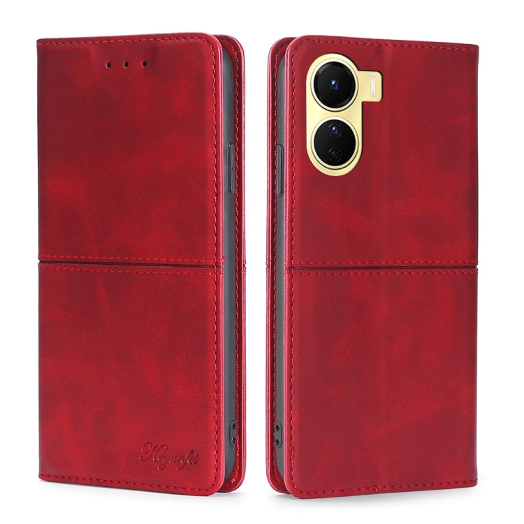 For vivo Y16 4G/Y02s 4G Cow Texture Magnetic Leather Phone Case