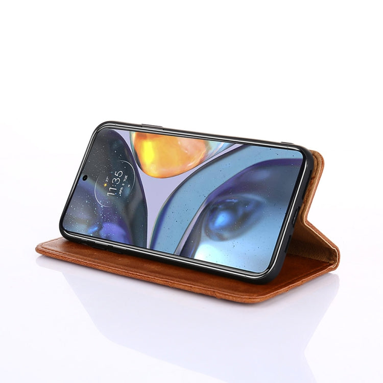 For OPPO K10x 5G Non-Magnetic Retro Texture Flip Leather Phone Case