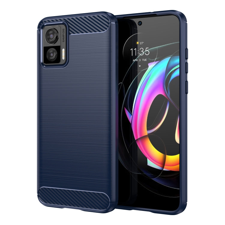 For Motorola Edge 30 Neo Brushed Texture Carbon Fiber TPU Phone Case
