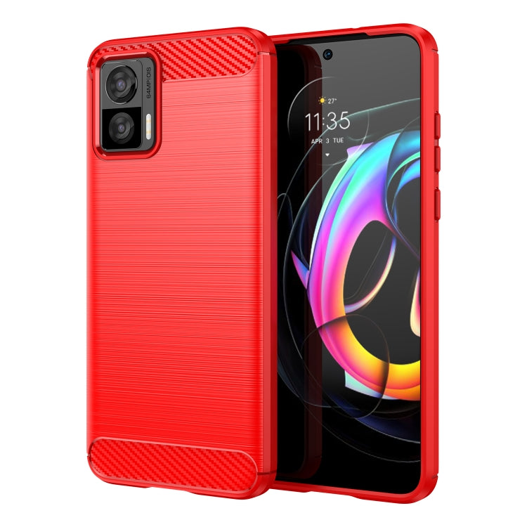 For Motorola Edge 30 Neo Brushed Texture Carbon Fiber TPU Phone Case