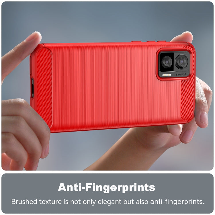 For Motorola Edge 30 Neo Brushed Texture Carbon Fiber TPU Phone Case