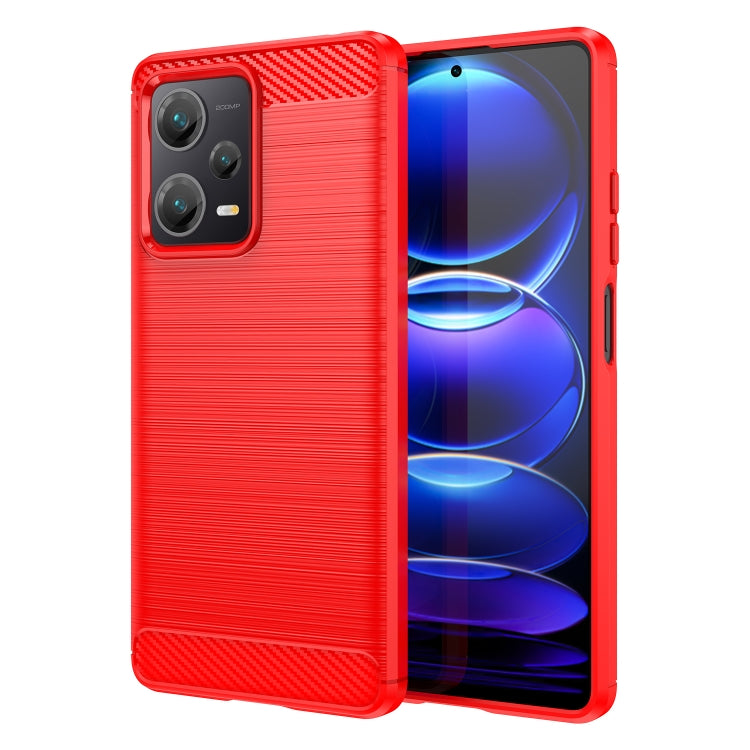 For Xiaomi Redmi Note 12 Pro+ China / Global Brushed Texture Carbon Fiber TPU Phone Case