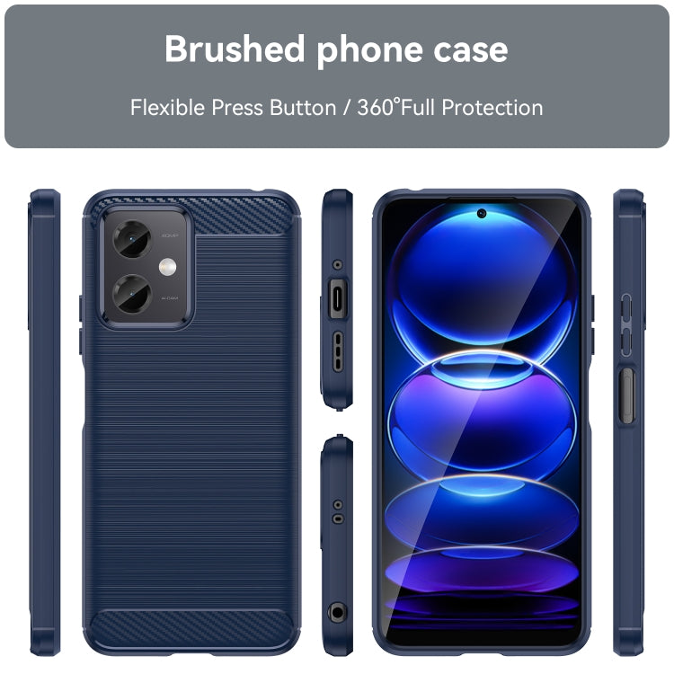 For Xiaomi Redmi Note 12 China Brushed Texture Carbon Fiber TPU Phone Case