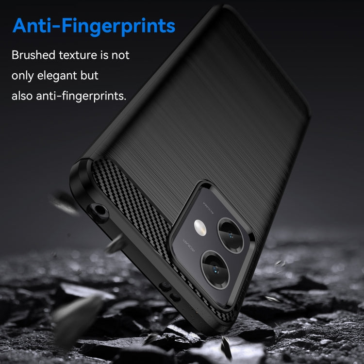 For Xiaomi Redmi Note 12 China Brushed Texture Carbon Fiber TPU Phone Case