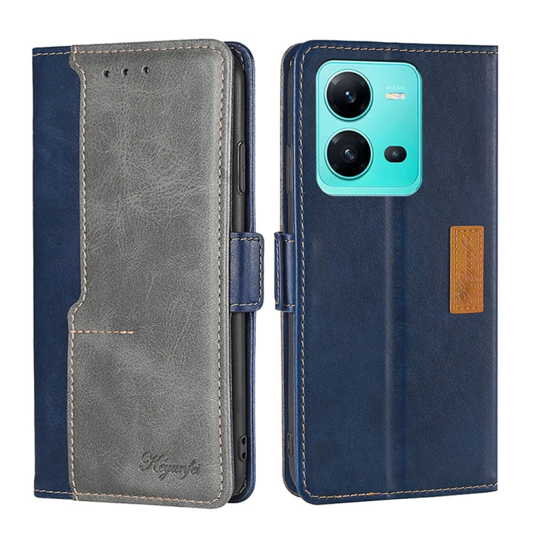 For vivo V25 5G/V25e 5G/X80 Lite Contrast Color Side Buckle Leather Phone Case