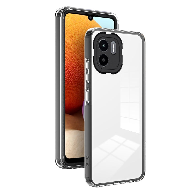 For Xiaomi Redmi A1 3 in 1 Clear TPU Color PC Frame Phone Case
