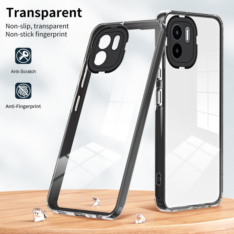 For Xiaomi Redmi A1 3 in 1 Clear TPU Color PC Frame Phone Case