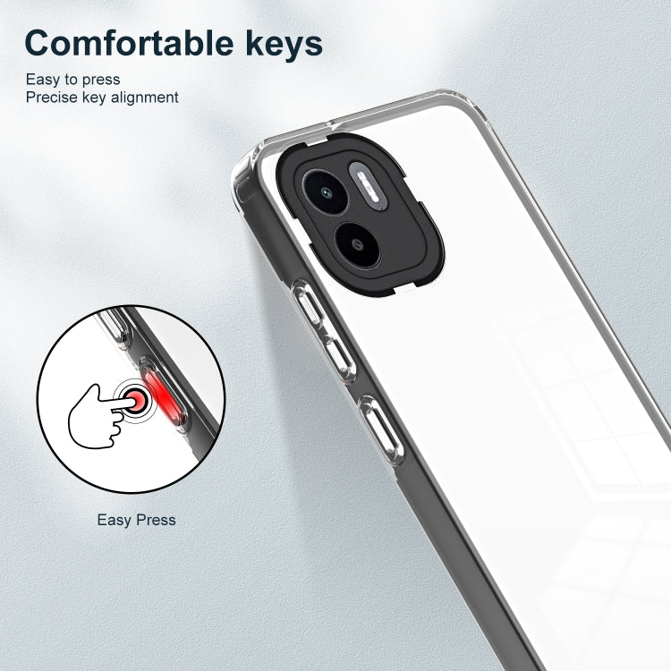 For Xiaomi Redmi A1 3 in 1 Clear TPU Color PC Frame Phone Case