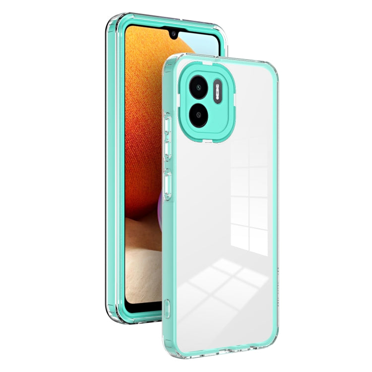 For Xiaomi Redmi A1 3 in 1 Clear TPU Color PC Frame Phone Case