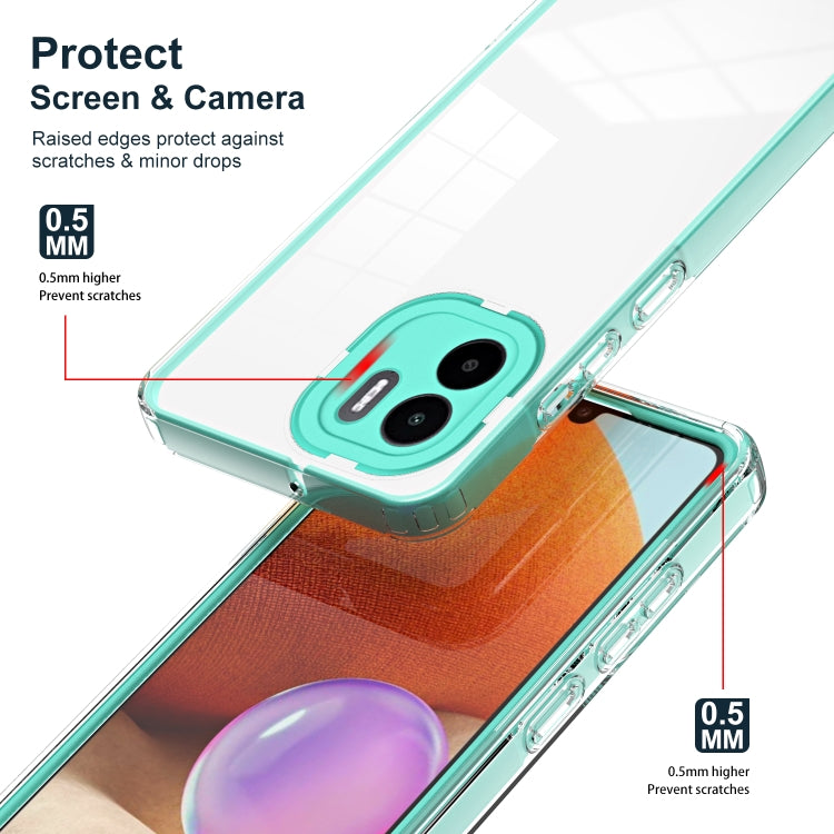 For Xiaomi Redmi A1 3 in 1 Clear TPU Color PC Frame Phone Case
