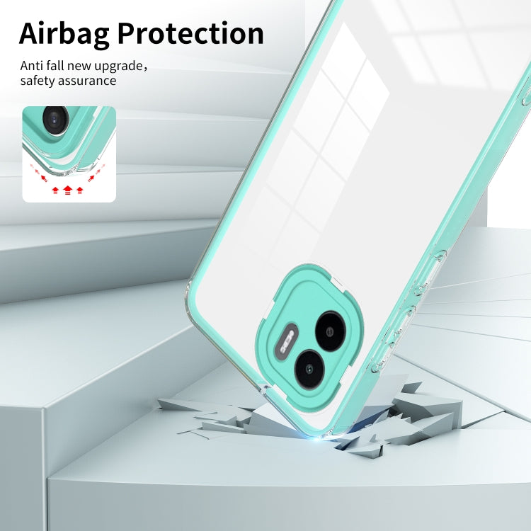 For Xiaomi Redmi A1 3 in 1 Clear TPU Color PC Frame Phone Case