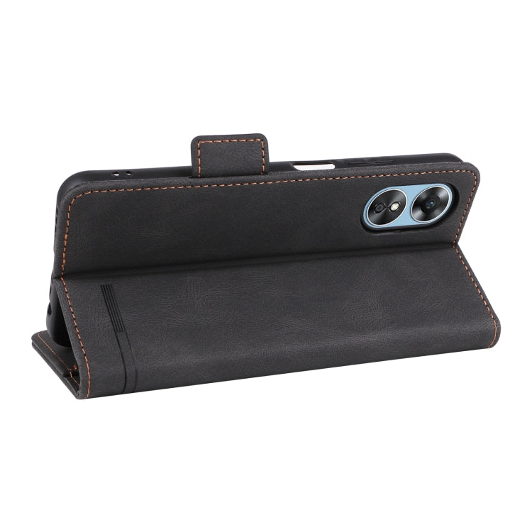 For OPPO A17 Magnetic Clasp Leather Phone Case
