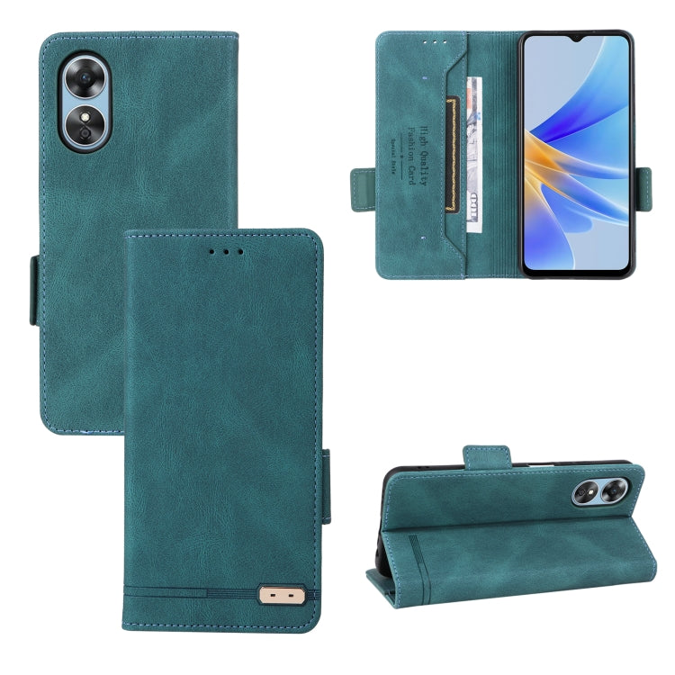 For OPPO A17 Magnetic Clasp Leather Phone Case