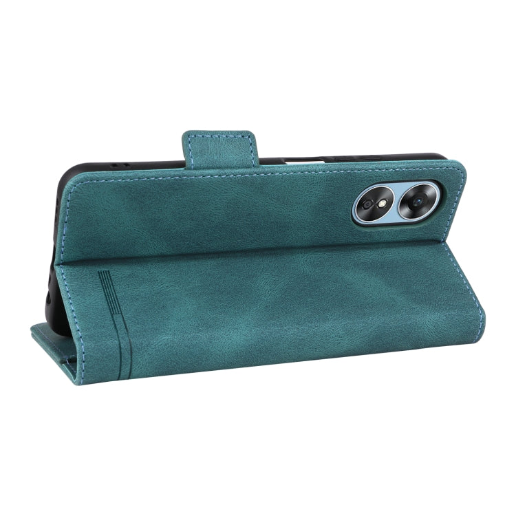 For OPPO A17 Magnetic Clasp Leather Phone Case