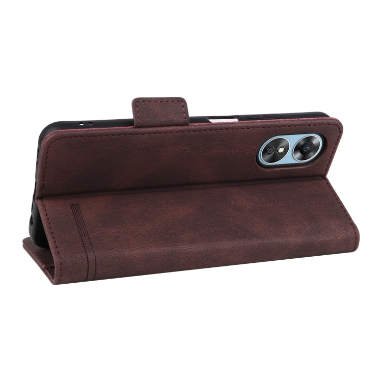 For OPPO A17 Magnetic Clasp Leather Phone Case