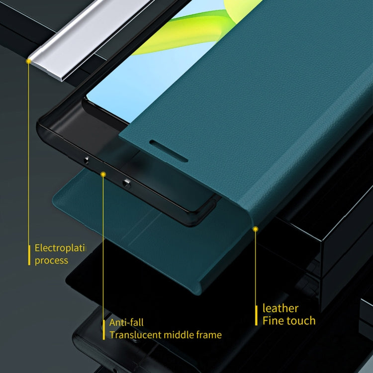 For Xiaomi Redmi A1 Side Electroplated Magnetic Leather Phone Case