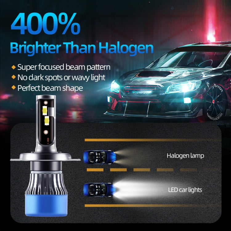 Q2 1 Pair H4 25W / 3000LM / DC9-36V / 6000K IP68 Waterproof Car LED Headlight