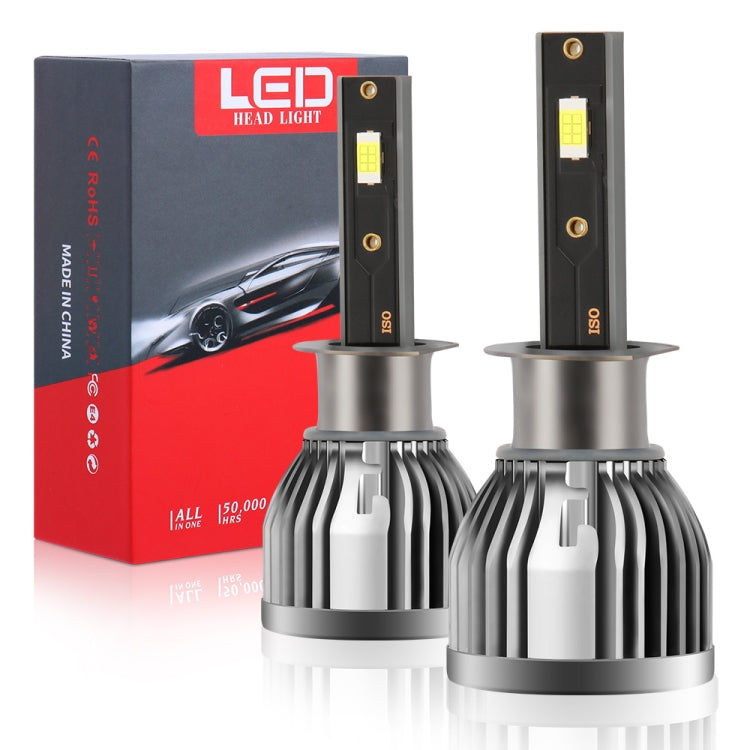 Q3 1 Pair H1 30W / 3000LM / DC9-36V / 6000K IP68 Waterproof Car LED Headlight