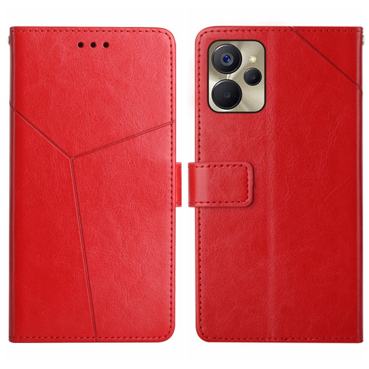 For Realme 9i 5G HT01 Y-shaped Pattern Flip Leather Phone Case