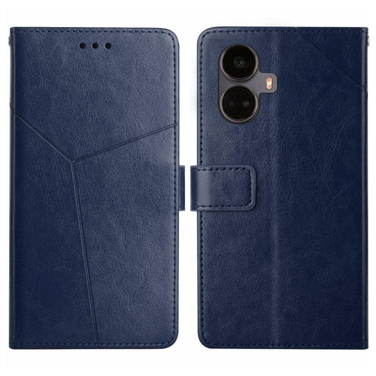 For Realme 10 Pro+ HT01 Y-shaped Pattern Flip Leather Phone Case